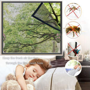 <span class=keywords><strong>Moustiquaire</strong></span> de fenêtre DIY anti-insectes et mouches avec bande auto-adhésive durable à crochets et boucles - Product Image 4