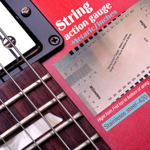 स्टेशनरी उत्पाद धातु व्यापार कार्ड गिटार स्ट्रिंग एक्शन गेज शासक - Product Image 5