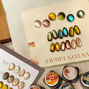 AILANUO – Kit de vernis à ongles gel effet œil de chat 6 couleurs, avec perles de verre et pierres, gel UV œil de chat toutes saisons pour salon de manucure - Product Image 3