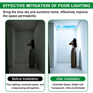 Claraboya Inteligente BBIER de Fábrica con Control Wifi para el Hogar, Panel de Luz Natural Artificial LED, Claraboya Artificial Azul - Product Image 6