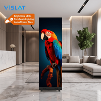 Écran d'affichage numérique vidéo étanche Vislat, panneau publicitaire, écran LED pliable P2.5, prêt à l'emploi, stand d'affichage LED