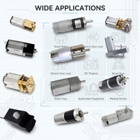 微型直流有刷齿轮电机 3V 6V 12V 蜗轮减速 适用于智能锁机器人 智能家电
