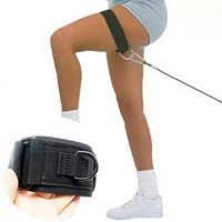 Bande de Résistance Élastique pour Entraînement des Cuisses en Adulte, avec Sangle de Cheville et Protection des Cuisses en Matériau SBR, à Verrouillage Inversé Transfrontalier