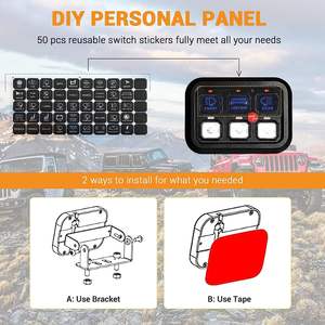 Caja de Interruptor táctil universal <span class=keywords><strong>Panel</strong></span> de interruptor de <span class=keywords><strong>6</strong></span> bandas Caja de <span class=keywords><strong>control</strong></span> de Circuito del sistema de relé electrónico - Product Image 6