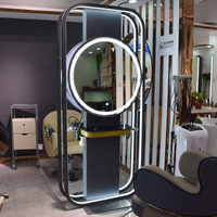 Grande usine Foshan Salon de coiffure moderne nouveau design Salon de coiffure double face Station de coiffure