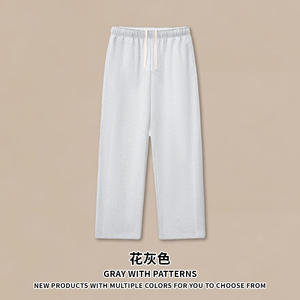 Sweat-shirts tricotés décontractés d'hiver pour hommes Cardigan à fermeture éclair et pantalon en polaire américaine <span class=keywords><strong>Costume</strong></span> ample Vintage hauts solides - Product Image 6