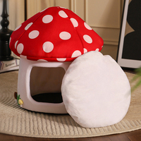Champignon Lit universel pour chat Quatre saisons Maison d'évasion semi-fermée pour chat mignon Maison d'évasion pour bébé chat