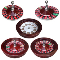 Vente chaude de roue de roulette en bois de 32 pouces de diamètre pour le jeu de table de casino 4 jeux
