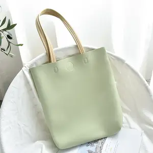 Waterproof Foldable Fashionable Single Soft Leather Simple Handbag Custom Ladies Women's Shoulder Bags