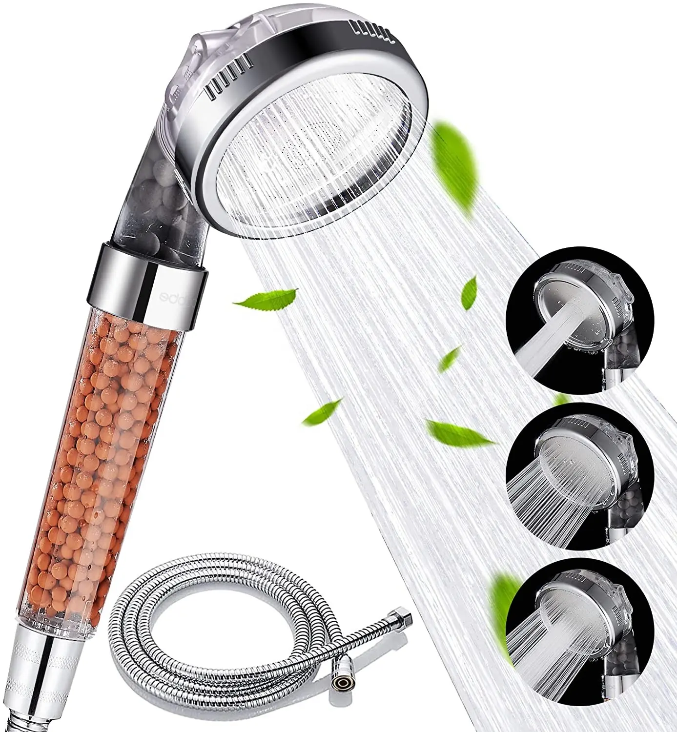 Shower Head Filter Filtration, 3 Settings, High Pressure, Water Saving Spray