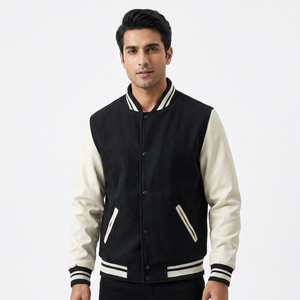 Blouson universitaire de baseball pour homme, modèle 2025, personnalisé, de haute qualité, avec broderie chenille et col montant, par le fabricant OEM - Product Image 1
