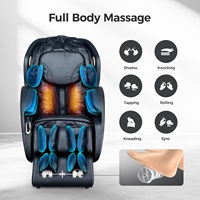 Silla de Masaje Corporal Completo 3D con Gravedad Cero, Riel SL, Reclinable Eléctrico, Calefacción, Rodillos para Pies, Bolsas de Aire y Control por APP - Desde Almacén de EE. UU.
