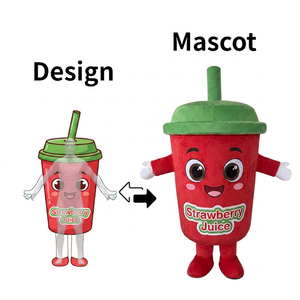 1PC Costume de Mascotte de Noël Thème Animal pour Restaurant, Thé au Lait, Boissons, Jus, Glaces, en Matériau EVA, Couleur Personnalisée, Tête en Peluche Grande Taille - Product Image 3