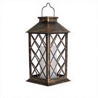 Lanterne solaire LED vintage pour extérieur, décoration de jardin, pelouse, villa, éclairage paysager, IP55, lumière chaude, commande manuelle