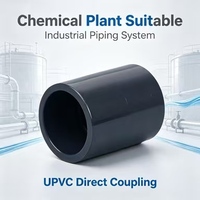 Raccord à emboîtement UPVC gris de haute qualité 1/2 pouce à extrémité nue haute performance pour l'alimentation en eau de chantier