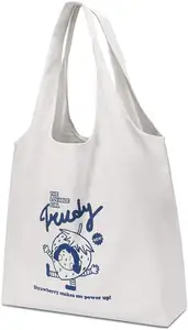 Cotton Shopping Bags With Logos Multi Color Customized Printed Logo Organic Cotton Canvas Tote Shopping Bags With Handles