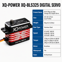 Nouveau Moteur Servo Métallique Brushless 25KG à Profil Bas XQ-BLS325 Programmable Haute Vitesse 8.4V pour Voiture RC Drift 1/10 (Modèle 2026)
