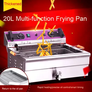 <span class=keywords><strong>Friteuse</strong></span> électrique commerciale entièrement automatique Barre horizontale de grande capacité pour bâtonnets de pâte frite et brochettes Machine à frites frites - Product Image 2