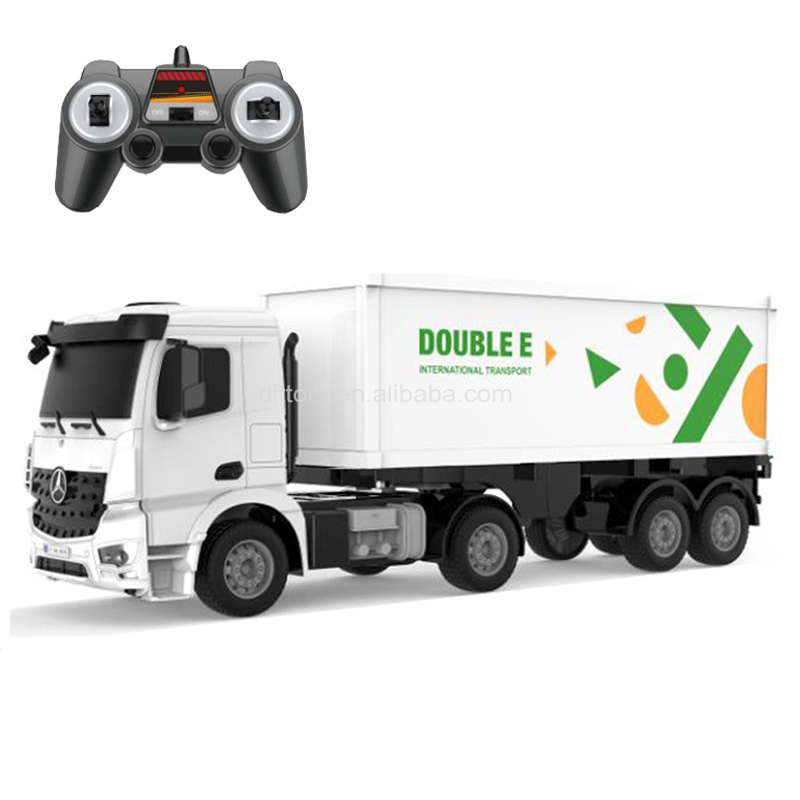 Двойной E661-003 1/20 Arocs с дистанционным управлением, контейнеровоз 2,4 г, грузовой прицеп, грузовой автомобиль со светодиодными огнями и звуками