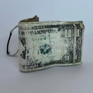 Boshiho Factory Customized Genuine Leather Vintage <b>Wallet</b> Heat-Transfer Printing <b>RFID</b> <b>Blocking</b> No Closure for Credit Card Holder - Product Image 6