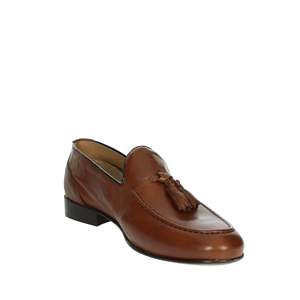 Mocasines de hombre Gino Tagli A103, zapatos formales de cuero marrón sin cordones. - Product Image 5