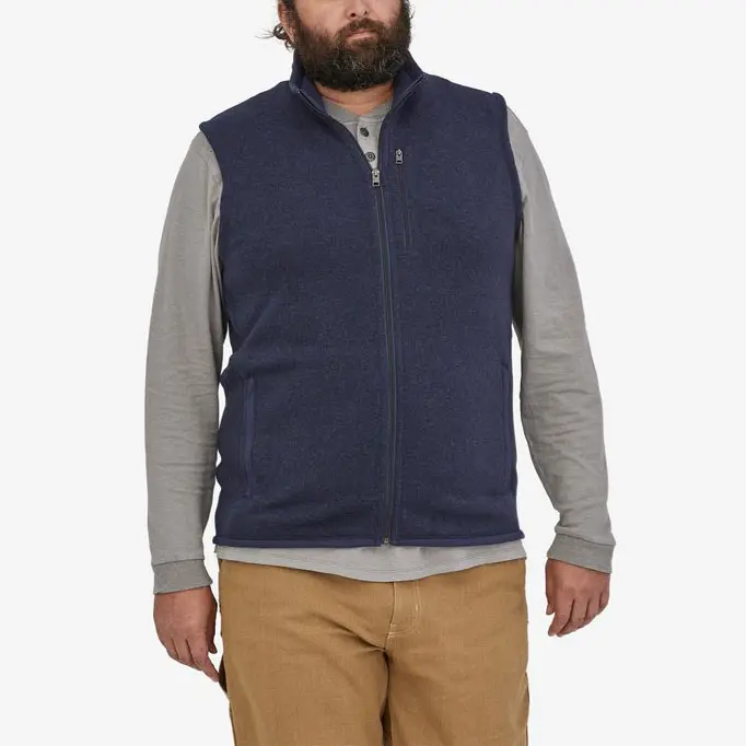 ZNSP09 Hot Selling China Manufacturer Autumn Warm Nylon Fleece Navy Vest Sherpa Fleece Vest Men's Outdoor Clothing