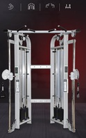Machine Smith Professionnelle Multifonctionnelle Réglable en Acier 330kg avec Crossover par Câble pour Usage Commercial en Salle de Sport