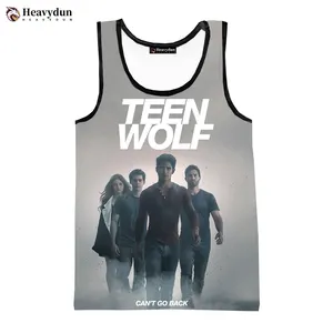 2023 Newest Teen Wolf 3D Digital Printing Tank Top for Men Hot Custom All Over Print Graphic Sleeveless Tops Printed 3D T shirts