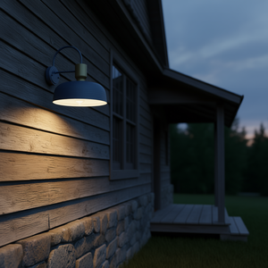 Lampe murale extérieure en alliage d'aluminium imperméable à l'eau, bleue, col de cygne, LED 110-240V - Product Image 2