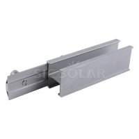 Connecteur de rail solaire en aluminium pour système de montage de panneaux solaires photovoltaïques sur toit métallique