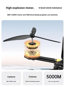 Beginnersvriendelijke FPV race <span class=keywords><strong>drone</strong></span>, 7 inch vierassige <span class=keywords><strong>drone</strong></span> met 6 niveaus windbestendigheid, 2,2 kg draagvermogen en luchtfotografie, 10 km+ - Product Image 2