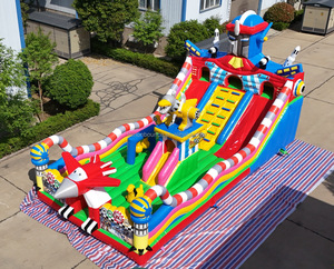 Tobogán Acuático Inflable de Grado Comercial Personalizado con Obstáculos para Niños y Adultos, Fácil de Instalar, Alquiler para Negocios, PVC - Product Image 6