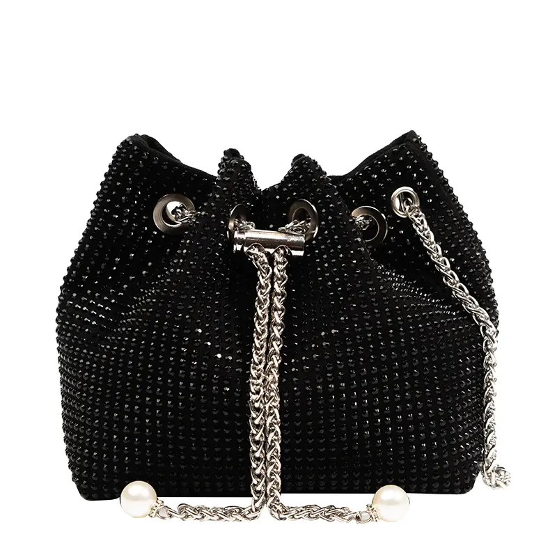뜨거운 판매 럭셔리 여성 핸드백 새로운 스타일 패션 브랜드 여성 숄더백 다이아몬드 체인 숙녀 핸드백 박힌