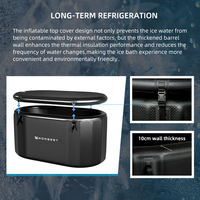 Baignoire à glace pliable avec système de cryothérapie - Baril de fitness gonflable durable pour la récupération musculaire à domicile