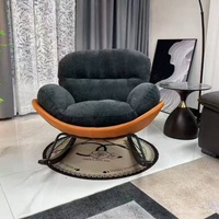 Nouvelle chaise à bascule durable et moderne en fer, style minimaliste, pour adulte, chaise de salon individuelle pour la maison et le balcon - inclinable pour s'asseoir et dormir