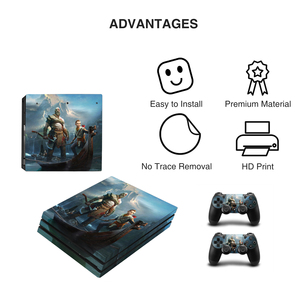 สติ๊กเกอร์ไวนิลหุ้มเต็มตัวสำหรับตกแต่งเครื่องเล่นเกม PlayStation 4 <span class=keywords><strong>PS4</strong></span> Pro และจอยคอนโทรลเลอร์ ดีไซน์วิดีโอเกมแบบกำหนดเองได้ - Product Image 3