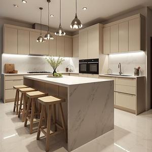 Progetto Personalizzato per Villa: <span class=keywords><strong>Cucina</strong></span> Moderna in Truciolato Melaminico con Isola, Set Completo di Mobili da <span class=keywords><strong>Cucina</strong></span> - Product Image 1