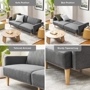 Futón sofá <span class=keywords><strong>cama</strong></span> pequeño sofá <span class=keywords><strong>cama</strong></span> Loveseat mediados de siglo moderno futón sofá <span class=keywords><strong>Cama</strong></span> 3 plazas sofás para sala de estar dormitorio - Product Image 4