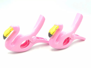Pinces <span class=keywords><strong>à</strong></span> <span class=keywords><strong>linge</strong></span> créatives en <span class=keywords><strong>plastique</strong></span> Hot Flamingo Beach, porte-chaussures et pinces <span class=keywords><strong>à</strong></span> sac pratiques pour serviettes de plage et vêtements - Product Image 2