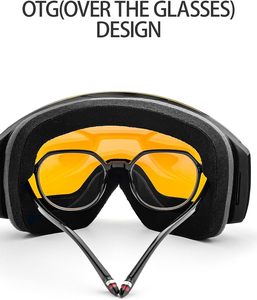 Magnetic Lens Side Locking Adult Motocross & Snow Goggles with Heated Anti-Fog Lens Sports <b>Eyewear</b> - Product Image 4
