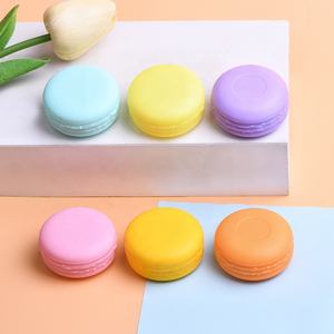 <span class=keywords><strong>ISMAN</strong></span> Pack Stock 100 pièces multicolore macaron baume à lèvres conteneur PP jaune rose violet bleu vert Orange crème pour le visage pot 10g - Product Image 4
