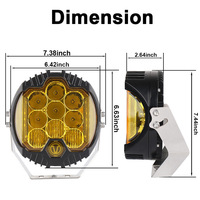 Gran oferta, foco de vehículo todoterreno de 90W, parachoques delantero de 5/7 pulgadas, luz LED todoterreno, luz de trabajo LED para techo, Luz antiniebla