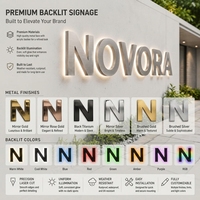 Insegna LED 3D Personalizzata Fengfan per Logo Aziendale, Insegna Esterna per Negozio, Insegne Commerciali Personalizzate, Lettere Luminose a LED