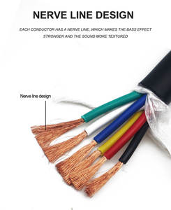 El mejor <span class=keywords><strong>cable</strong></span> de <span class=keywords><strong>altavoz</strong></span> cuadrado de <span class=keywords><strong>4mm</strong></span> de gama alta 2,5 4 núcleos 11 12 13 14 16AWG grado audiófilo HIFI OFC alambre de cobre PVC embalaje en espiral - Product Image 4