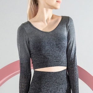 <span class=keywords><strong>Ropa</strong></span> Deportiva personalizada de manga larga para <span class=keywords><strong>mujer</strong></span>, <span class=keywords><strong>ropa</strong></span> de Yoga de leopardo de talla grande - Product Image 2
