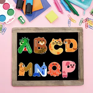 Jouet éducatif pour enfants, lettres de l'alphabet en forme d'animaux mignons, lettres <span class=keywords><strong>ABC</strong></span>, décoration de réfrigérateur, cadeau - Product Image 5