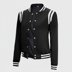 Custom Made Fashion Varsity <b>Jacket</b> Women Baseball Style High School Letterman <b>Jacket</b> OEM Womens Crop Bomber <b>Jacket</b> Manufacturer - Product Image 1