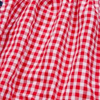 Vêtements patriotiques pour enfants, robe patriotique en coton à manches évasées, dentelle, étoile creuse, à carreaux, pour filles américaines, fête de l'indépendance du 4 juillet