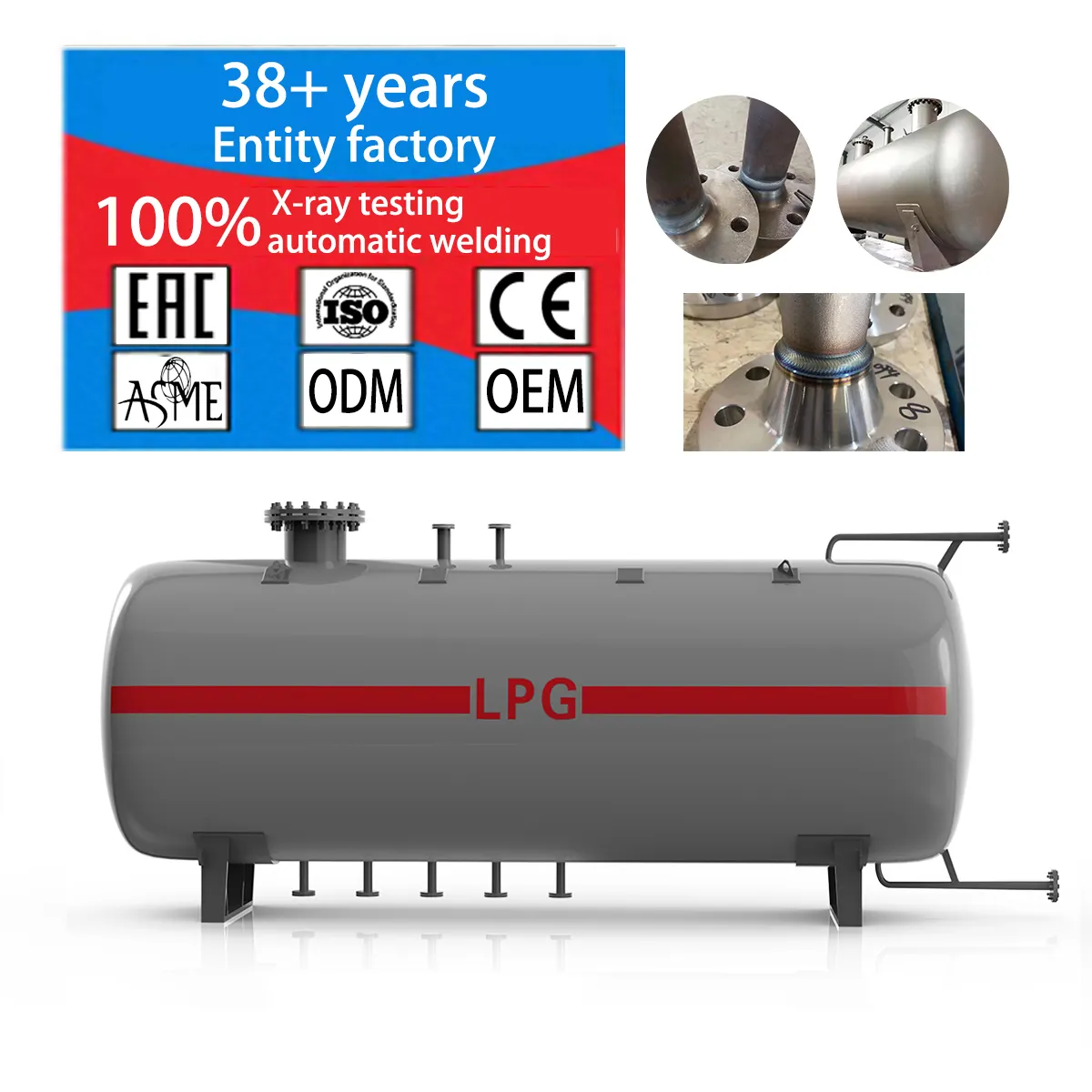 Leerer LPG-Tank zum Verkauf 5 m3 horizontale LPG-Tank hersteller in Nigeria