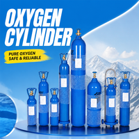 Bouteille de gaz oxygène haute pression sans soudure 150-200 bars pour hôpital, clinique et soins à domicile